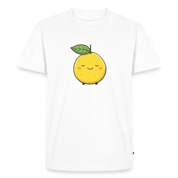 Citron Drôle Mignon Citron Été Agrumes Amateurs - T-shirt Premium bio Homme - blanc - Devant - Nico (187cm)