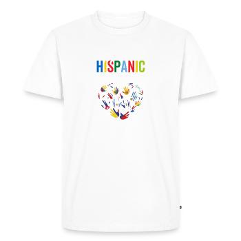 National Hispanic Heritage Month Hispana Heart - Men's Premium Organic T-Shirt - white - Front - Nico (187cm)