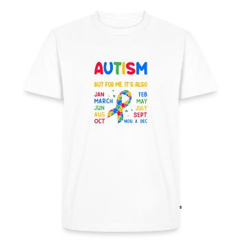 Autism Awareness Autistic Funny Autism Spectrum - Men's Premium Organic T-Shirt - white - Front - Nico (187cm)
