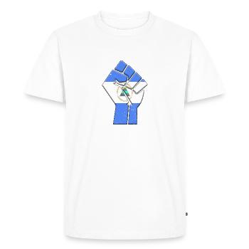 Drapeau du Nicaragua Pays nicaraguayen Fierté Natif - T-shirt Premium bio Homme - blanc - Devant - Nico (187cm)