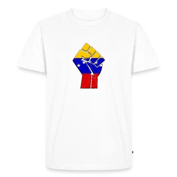 Drapeau du Venezuela Pays vénézuélien Fierté Natif - T-shirt Premium bio Homme - blanc - Devant - Nico (187cm)