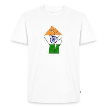 India Flag Indian Country Pride Native Family - Men's Premium Organic T-Shirt - white - Front - Nico (187cm)
