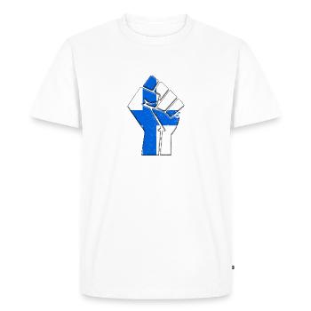 Finland Flag Finnish Country Pride Native Family - Men's Premium Organic T-Shirt - white - Front - Nico (187cm)
