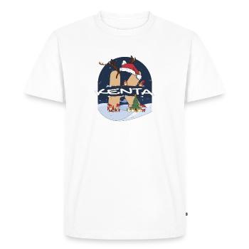 Impressionnant Kenta nom w chapeau de père Noël dans le thème de Noël - T-shirt Premium bio Homme - blanc - Devant - Nico (187cm)