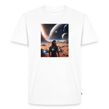 Planets Outer Space - Men's Premium Organic T-Shirt - white - Front - Nico (187cm)