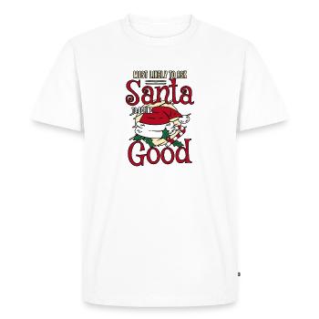 Most likely, please to Santa, - Men's Premium Organic T-Shirt - white - Front - Nico (187cm)