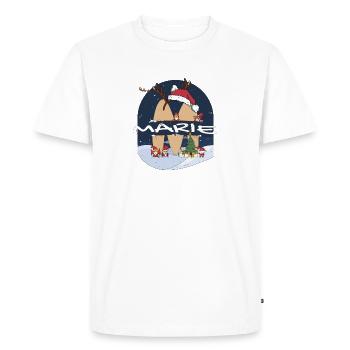 Génial Marie nom w chapeau de père Noël dans le thème de Noël - T-shirt Premium bio Homme - blanc - Devant - Nico (187cm)