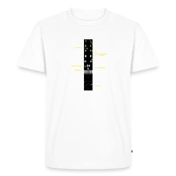 Airport Runway Markings Explained - Pilot - Men's Premium Organic T-Shirt - white - Front - Nico (187cm)