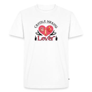 Candle Making Lover - Men's Premium Organic T-Shirt - white - Front - Nico (187cm)