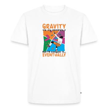 is my nemesis, but I'll conquer it... Eventually - Men's Premium Organic T-Shirt - white - Front - Nico (187cm)