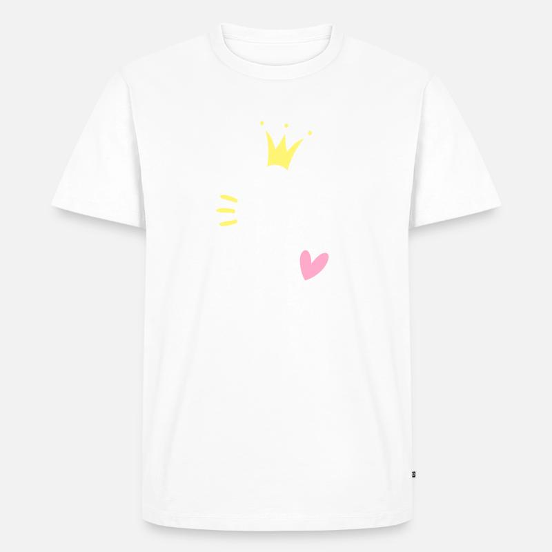 Buchstabe M Anfangsbuchstabe Krone - Männer Premium Bio T-Shirt - Weiß
