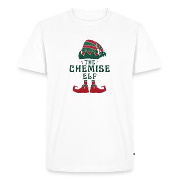Le pyjama Chemise Elf pour un Noël drôle - T-shirt Premium bio Homme - blanc - Devant - Nico (187cm)