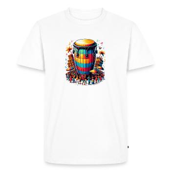 Conga cubaine - T-shirt Premium bio Homme - blanc - Devant - Nico (187cm)