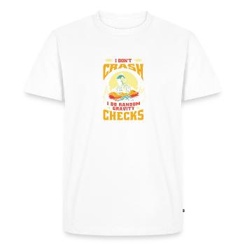 Random Gravity Checks MTB Adventure - Men's Premium Organic T-Shirt - white - Front - Nico (187cm)