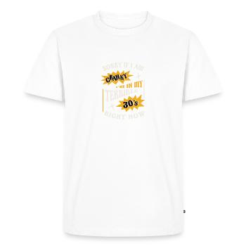 Terrible Humour Des Années 30 Relatable Crankiness - T-shirt Premium bio Homme - blanc - Devant - Nico (187cm)