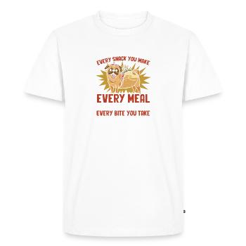Hommage à tous les propriétaires de chiens - T-shirt Premium bio Homme - blanc - Devant - Nico (187cm)