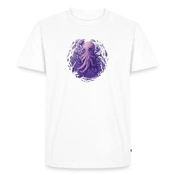 Palette rose poulpe Kraken super mignon - T-shirt Premium bio Homme - blanc - Devant - Nico (187cm)