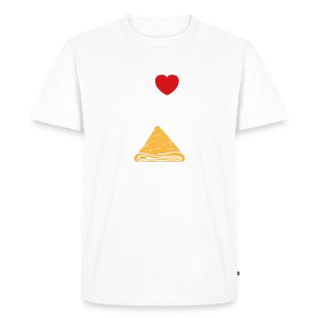 Crêpes Bretagne humour crêpe - T-shirt Premium bio Homme - blanc - Devant - Nico (187cm)
