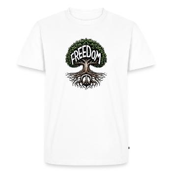 Arbre de la Liberté - Symbole de paix et de liberté - T-shirt Premium bio Homme - blanc - Devant - Nico (187cm)