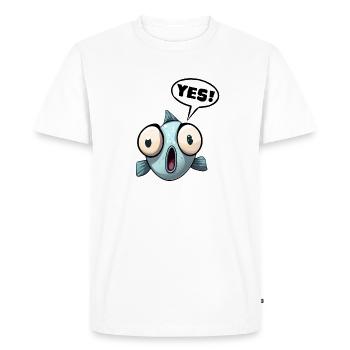 Yes, we can - legendary workout - Men's Premium Organic T-Shirt - white - Front - Nico (187cm)