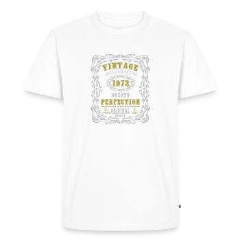 Vintage Birthday Party 1973 Original Parts 51th - T-shirt Premium bio Homme - blanc - Devant - Nico (187cm)