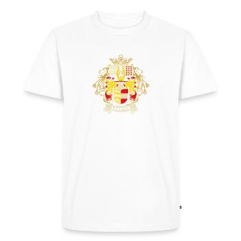 Carinthie Autriche drapeau armoiries Lion - T-shirt Premium bio Homme - blanc - Devant - Nico (187cm)
