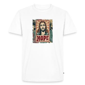 Jesus Hope - Men's Premium Organic T-Shirt - white - Front - Nico (187cm)