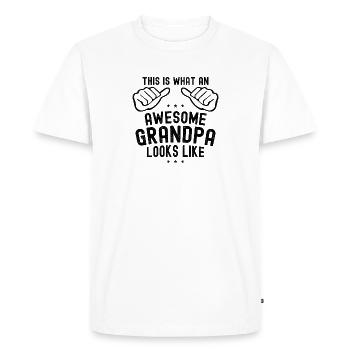 This Is What An Awesome Grandpa Looks Like Retro - Men's Premium Organic T-Shirt - white - Front - Nico (187cm)