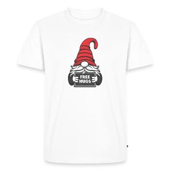 Midget câlins pardonne câlins gratuits doux - T-shirt Premium bio Homme - blanc - Devant - Nico (187cm)