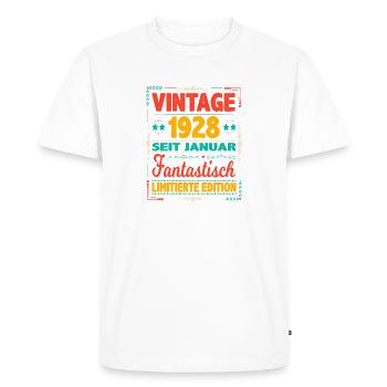 January 1928 Vintage Fantastic 96 Years Man - Men's Premium Organic T-Shirt - white - Front - Nico (187cm)