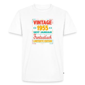 Janvier 1955 Vintage Fantastique 69 Ans Homme - T-shirt Premium bio Homme - blanc - Devant - Nico (187cm)