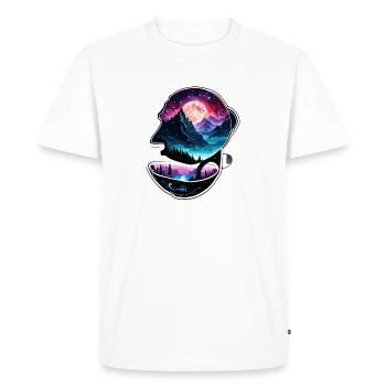 Silhouette / Forest / Portrait / Trees / Person - Men's Premium Organic T-Shirt - white - Front - Nico (187cm)