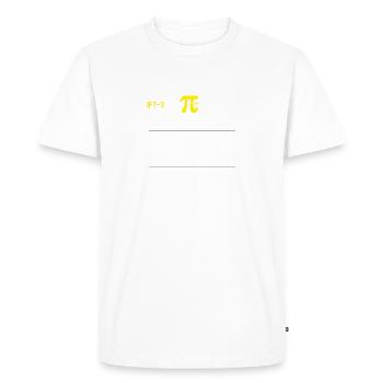 Third Flight Test on Pi Day 3.14! Coincidence? I - Men's Premium Organic T-Shirt - white - Front - Nico (187cm)