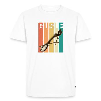 Gusle Retro Serbie Balkans Folklore Musique - T-shirt Premium bio Homme - blanc - Devant - Nico (187cm)