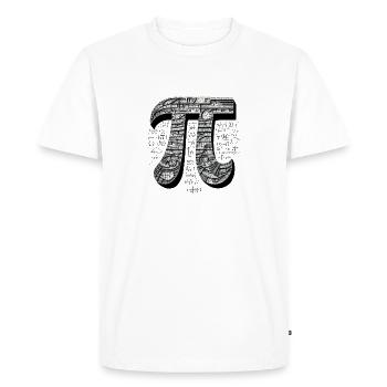 Pi Day Nerd Geek Love Math Pi Symbol Kids Men - Men's Premium Organic T-Shirt - white - Front - Nico (187cm)