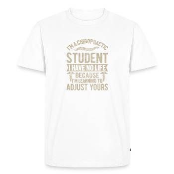 Étudiant en chiropratique Drôle Orthopédique Dos - T-shirt Premium bio Homme - blanc - Devant - Nico (187cm)