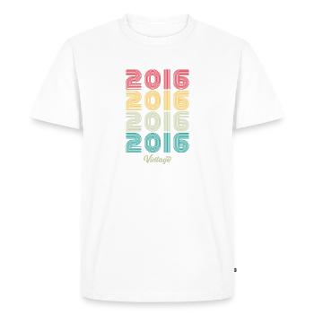 8 ans Millésime 2016 Edition Limitée 8ème - T-shirt Premium bio Homme - blanc - Devant - Nico (187cm)