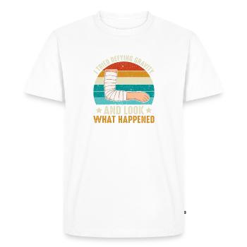 Gravity Broken Bone Slip and Fall Accident Injury - Men's Premium Organic T-Shirt - white - Front - Nico (187cm)