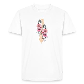 Funny Scoliosis Spinal Fusion Flowers Cervical - Men's Premium Organic T-Shirt - white - Front - Nico (187cm)