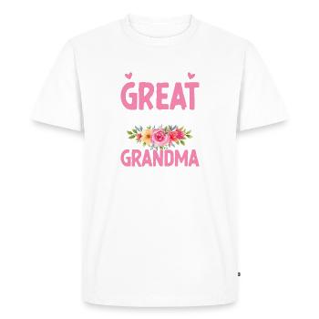 Vous mettez le grand dans l’arrière-grand-mère drôle - T-shirt Premium bio Homme - blanc - Devant - Nico (187cm)