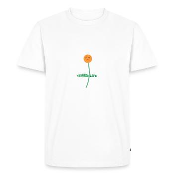 Teacher Life - Teach Love Inspire Teachers - Men's Premium Organic T-Shirt - white - Front - Nico (187cm)
