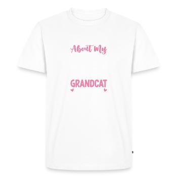 Demandez-moi sur les chats drôles de grand-mère chaton - T-shirt Premium bio Homme - blanc - Devant - Nico (187cm)