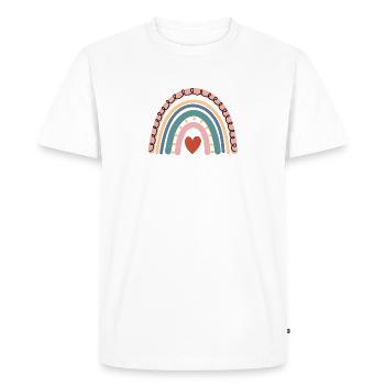 Écrivain drôle Boho Rainbow Screen Script Writer - T-shirt Premium bio Homme - blanc - Devant - Nico (187cm)