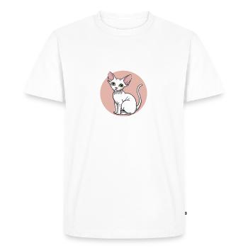 Sphynx Mom Funny Kitten Sphynx Breed Naked Cats - Men's Premium Organic T-Shirt - white - Front - Nico (187cm)