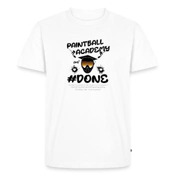 I'm done, gruated to play paintball - Men's Premium Organic T-Shirt - white - Front - Nico (187cm)