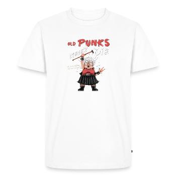Les vieux punks ne meurent jamais - Cette grand-mère est géniale et - T-shirt Premium bio Homme - blanc - Devant - Nico (187cm)