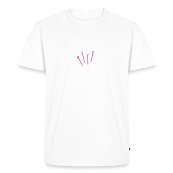 Acupuncture - Men's Premium Organic T-Shirt - white - Front - Nico (187cm)