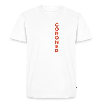 Coroner USA Flag Law Enforcement Patriotic Deputy - Men's Premium Organic T-Shirt - white - Front - Nico (187cm)