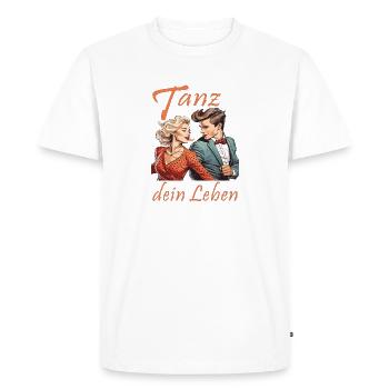 COUPLE Dance your life - Men's Premium Organic T-Shirt - white - Front - Nico (187cm)
