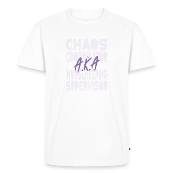 Coordonnateur du chaos Superviseur de l’entretien ménager - T-shirt Premium bio Homme - blanc - Devant - Nico (187cm)